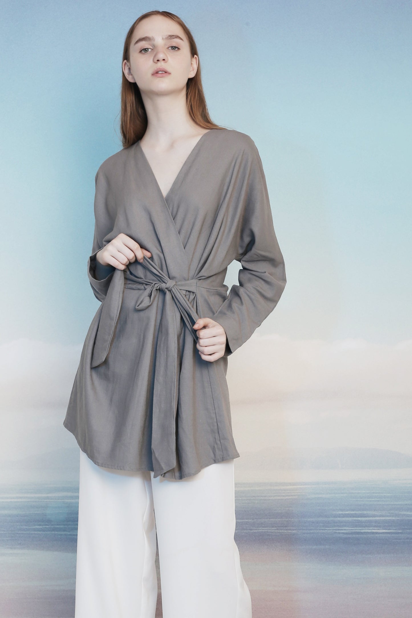 Kimono Hana Top Dark Grey