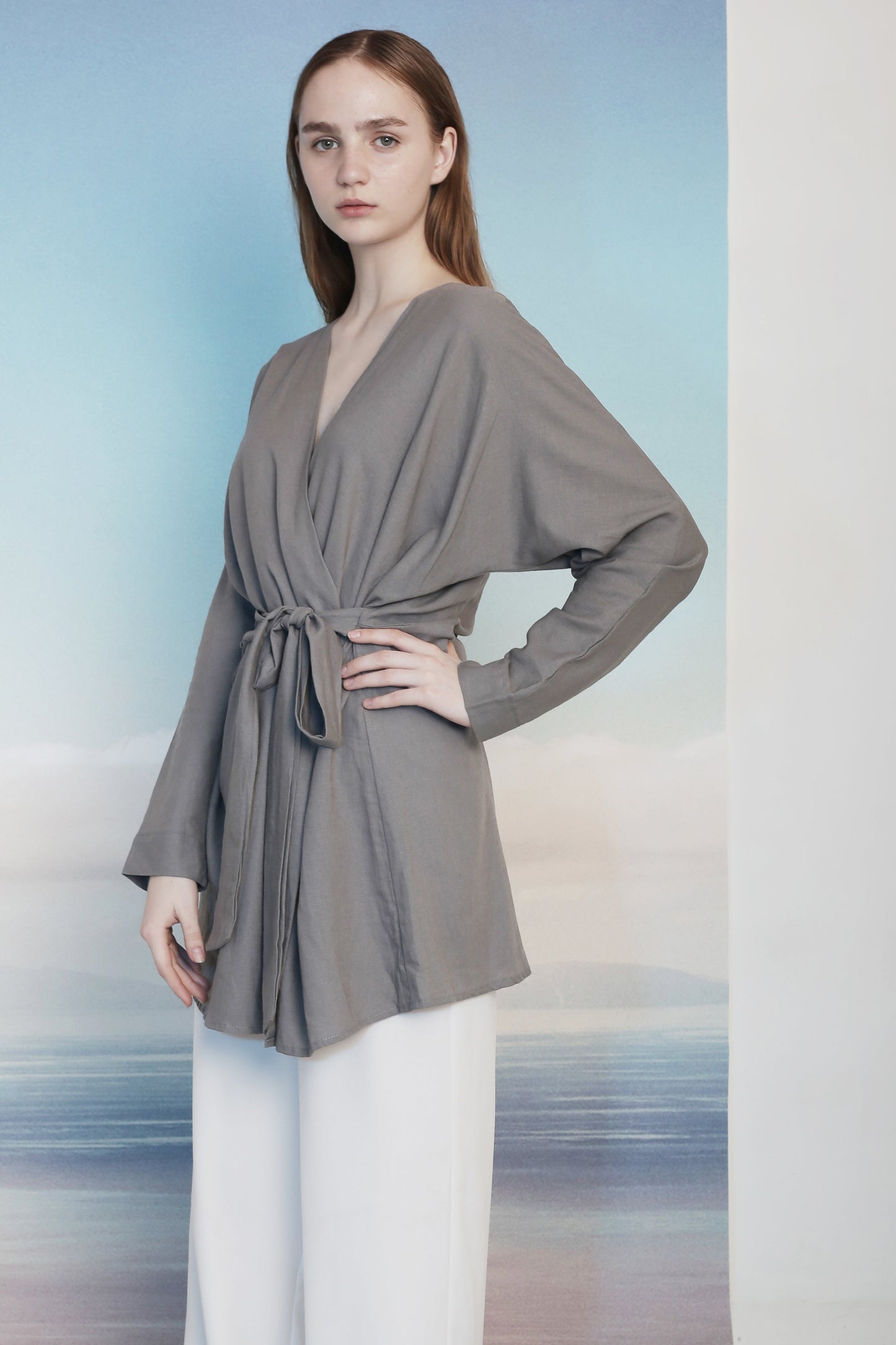 Kimono Hana Top Dark Grey