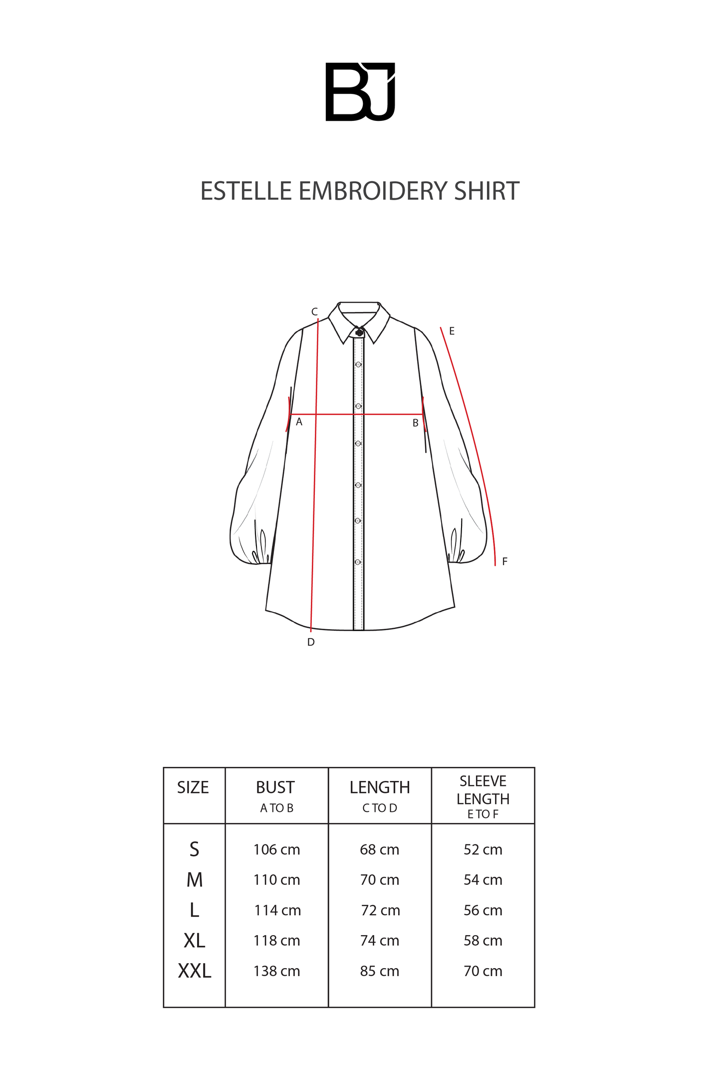 Estelle Embroidery Shirt - White