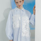 Jeslyn Embroidery Shirt - Blue