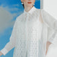 Elmira Lace Shirt Dress - White