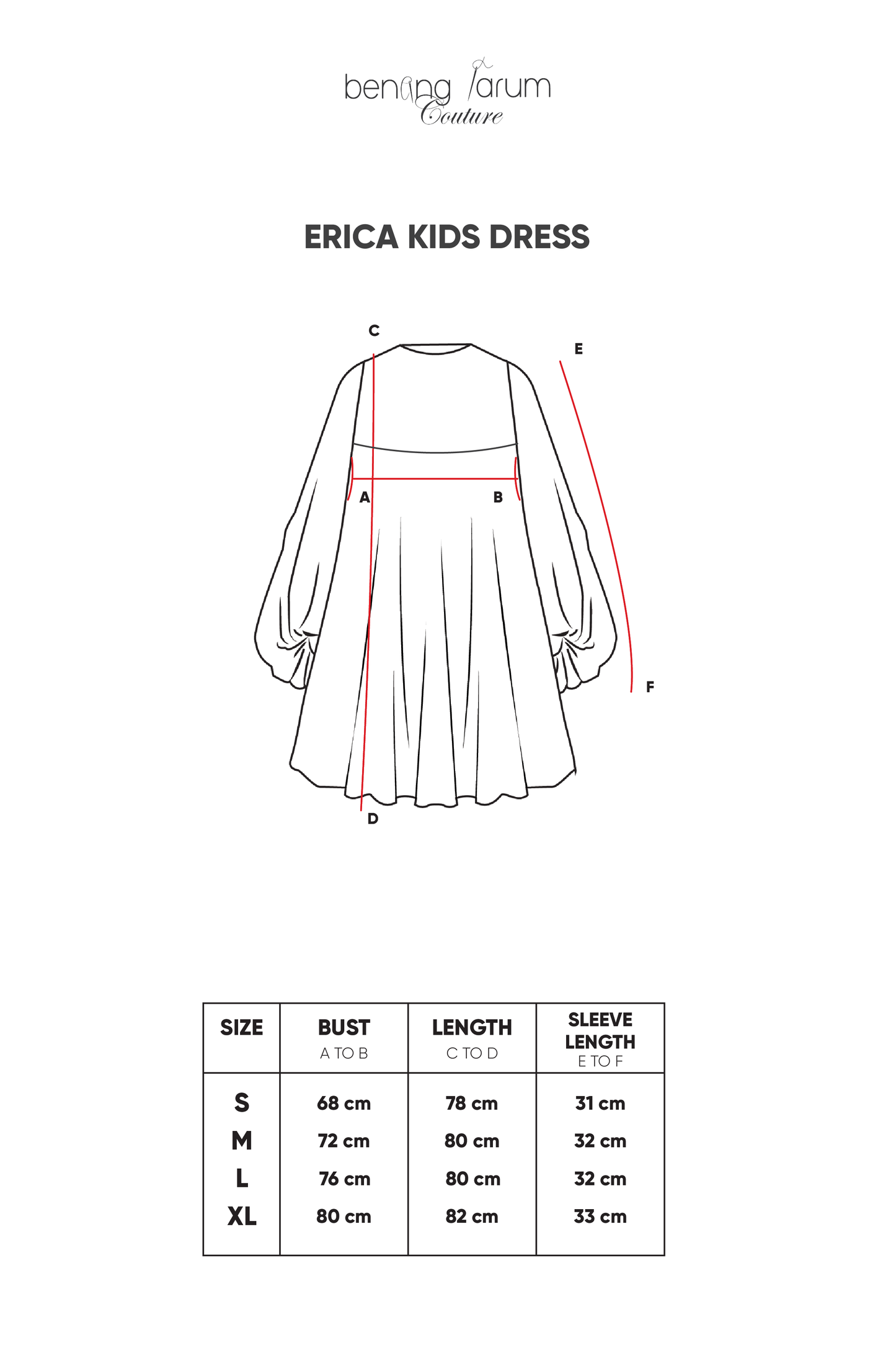 Erica Kids Dress - Blue