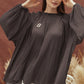 Pleats Blouse - Dark Grey