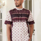 Benang Pelangi Gending Men Shirt Short Sleeve - Maroon