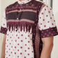 Benang Pelangi Gending Men Shirt Short Sleeve - Maroon