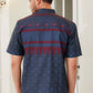 Benang Pelangi Gending Men Shirt Short Sleeve - Navy