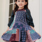 Benang Pelangi Prado Kids Dress - Navy