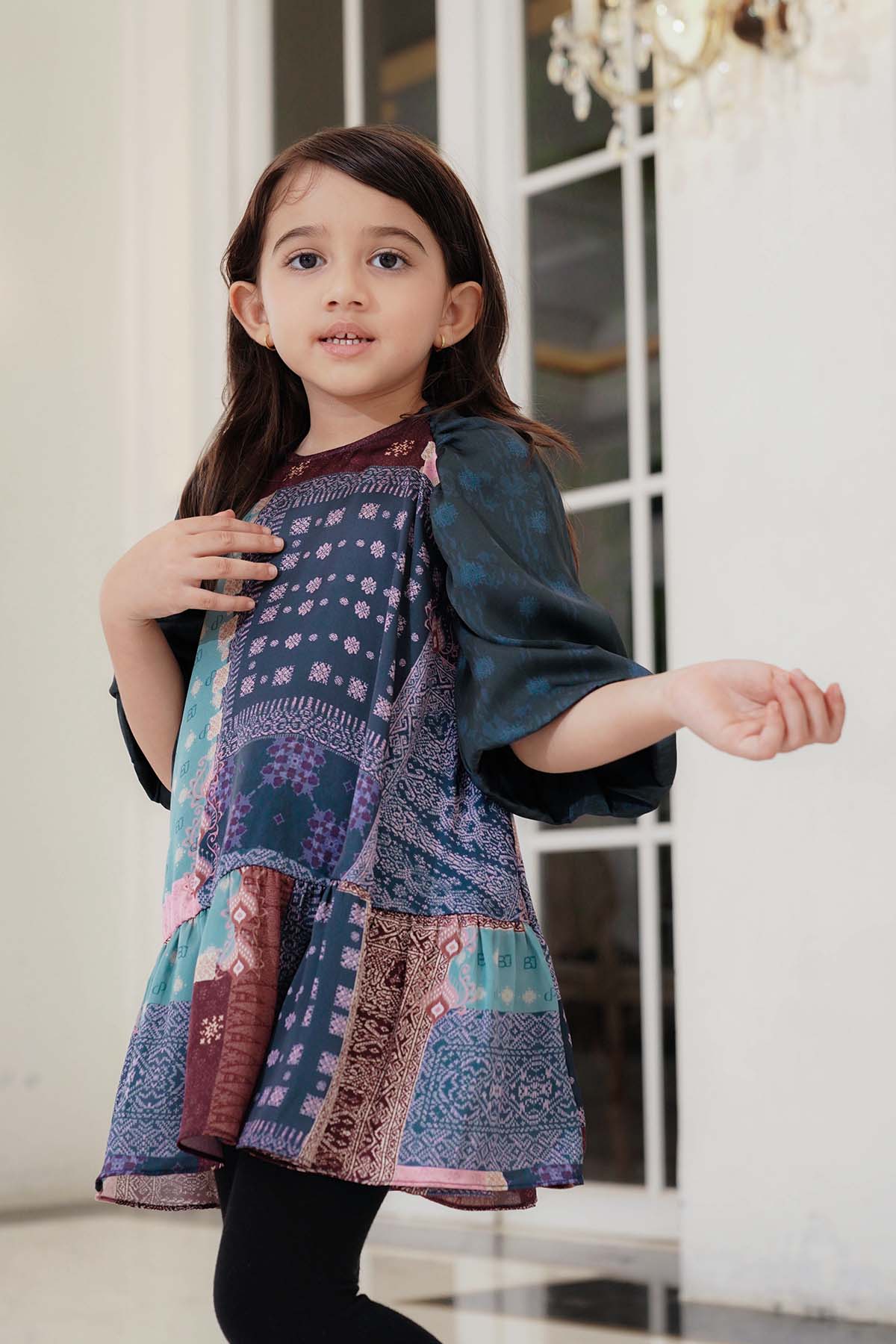 Benang Pelangi Prado Kids Dress - Navy