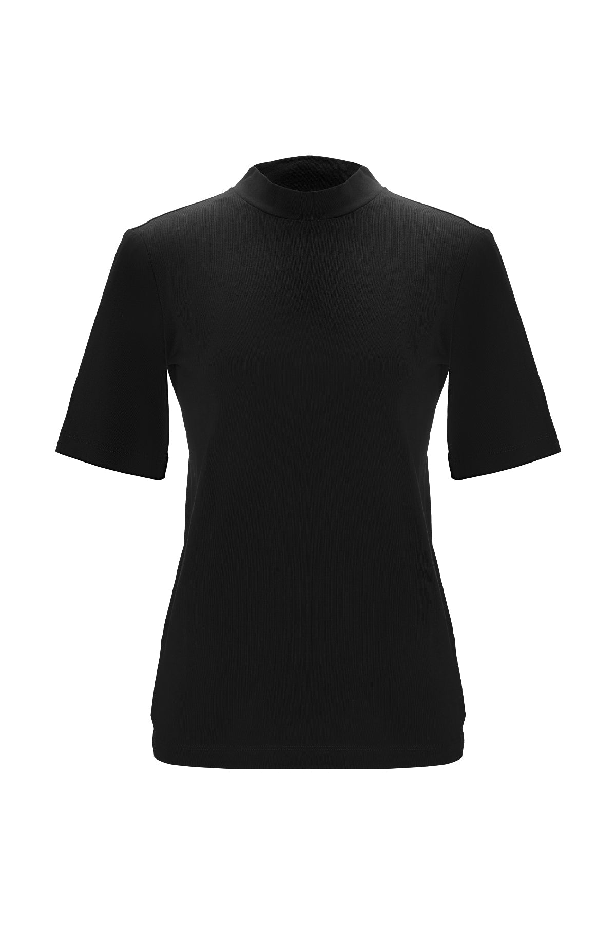 Highneck T-Shirt - Jet Black