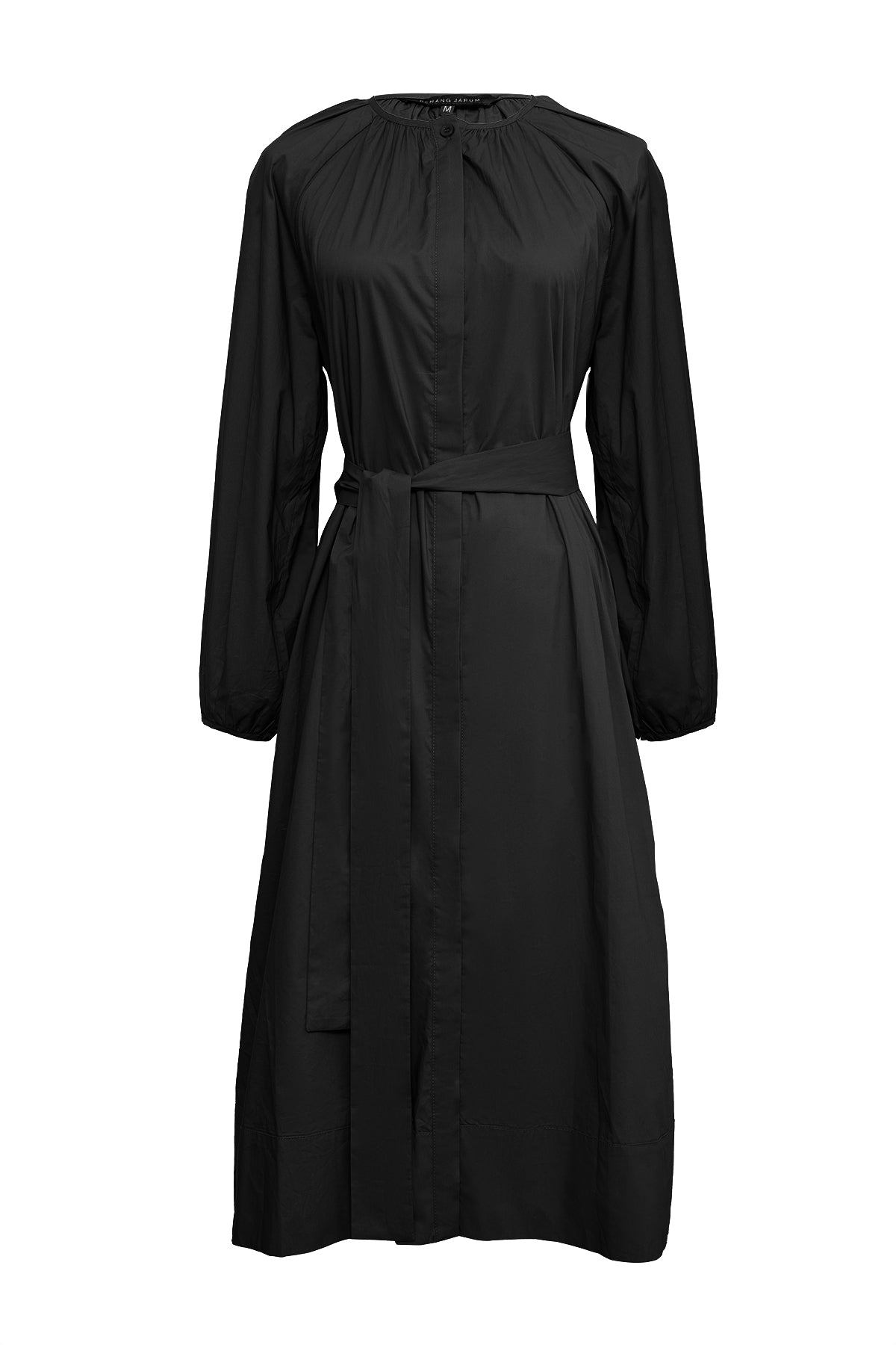 Poplin Midi Dress - Black