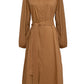 Poplin Midi Dress - Caramel