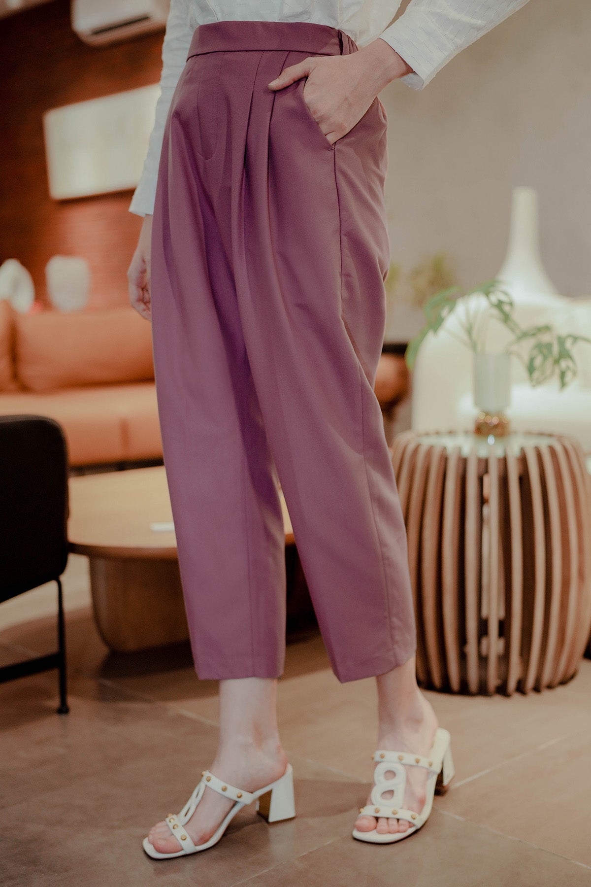 Calina Pants - Mauve