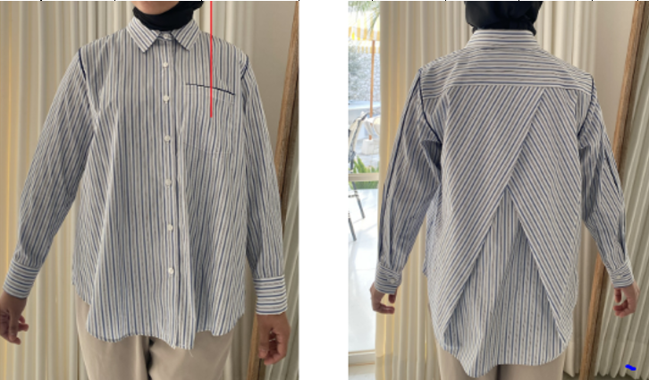 Evva Striped Shirt - Blue