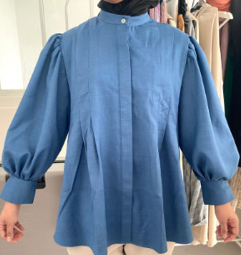 Edelie Puffy Shirt - Blue