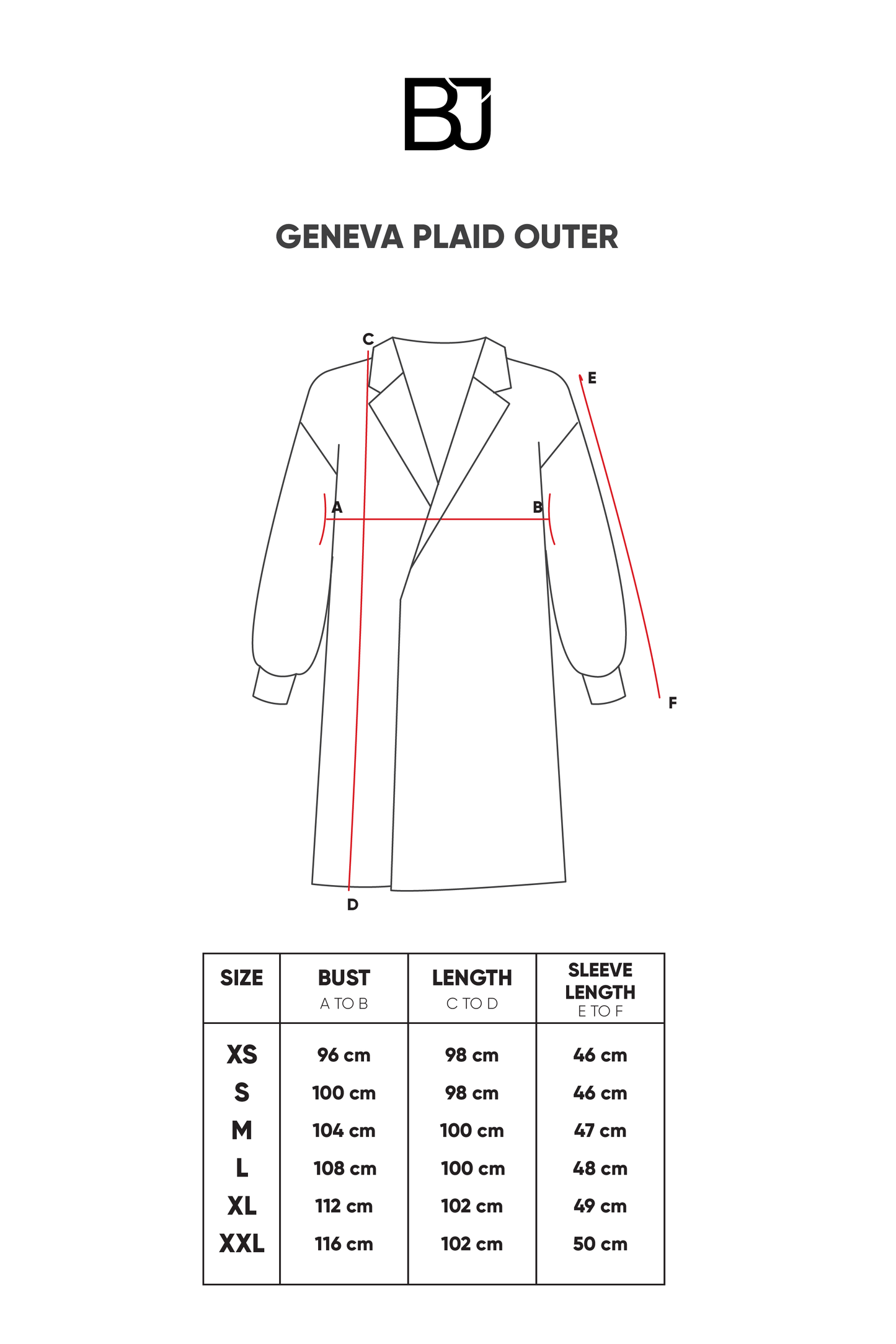 Geneva Plaid Outer - Black