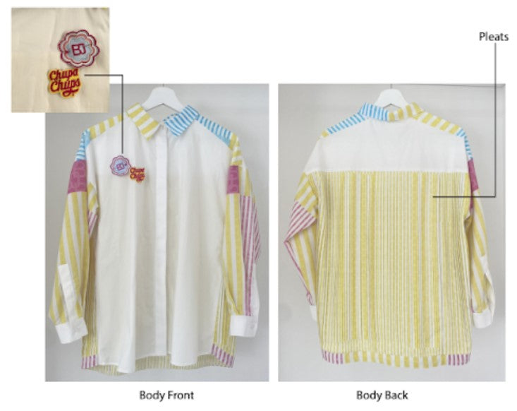 Chupa Chups Back Pleated Shirt - Lemonade