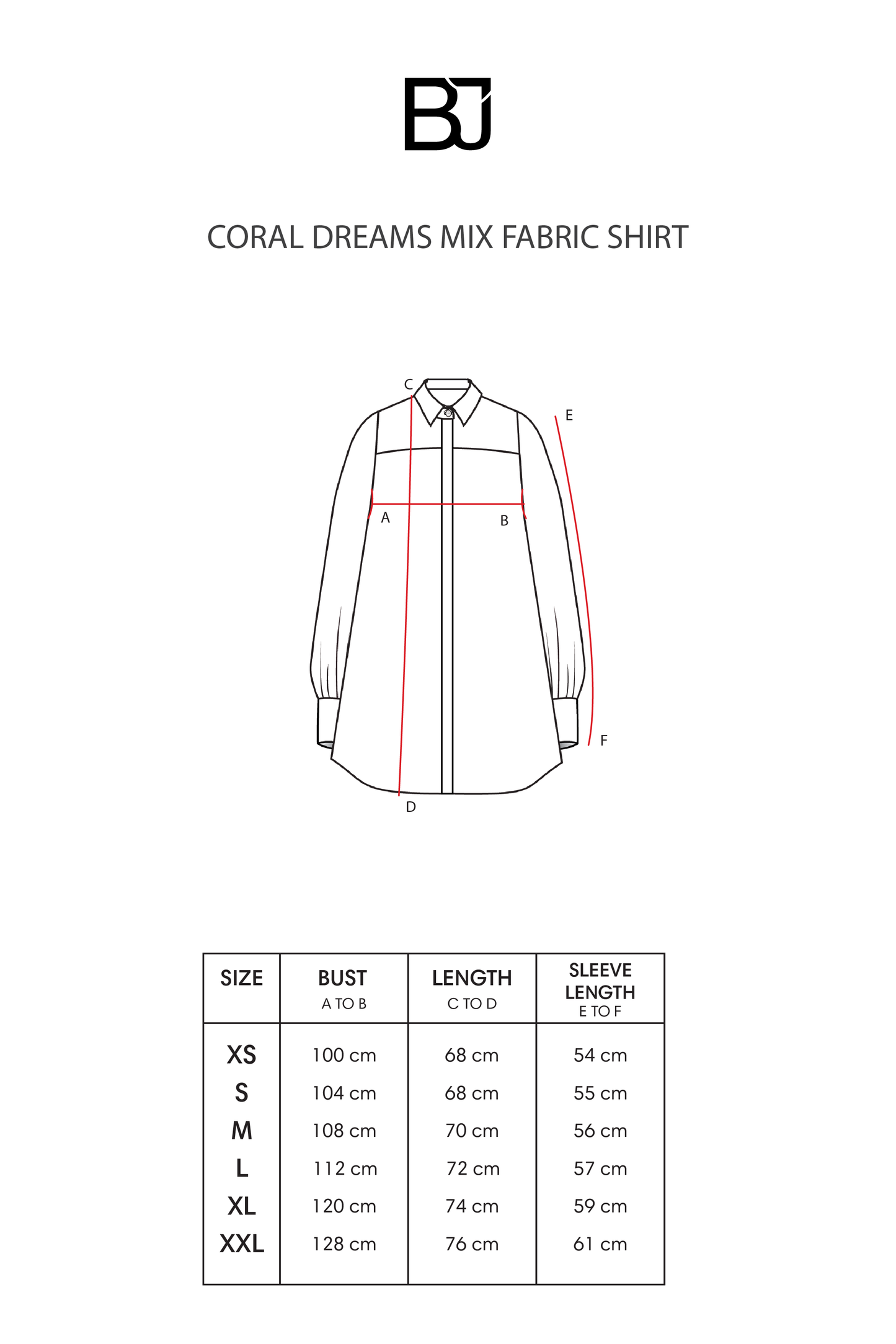 Coral Dreams Mix Fabric Shirt - Clams