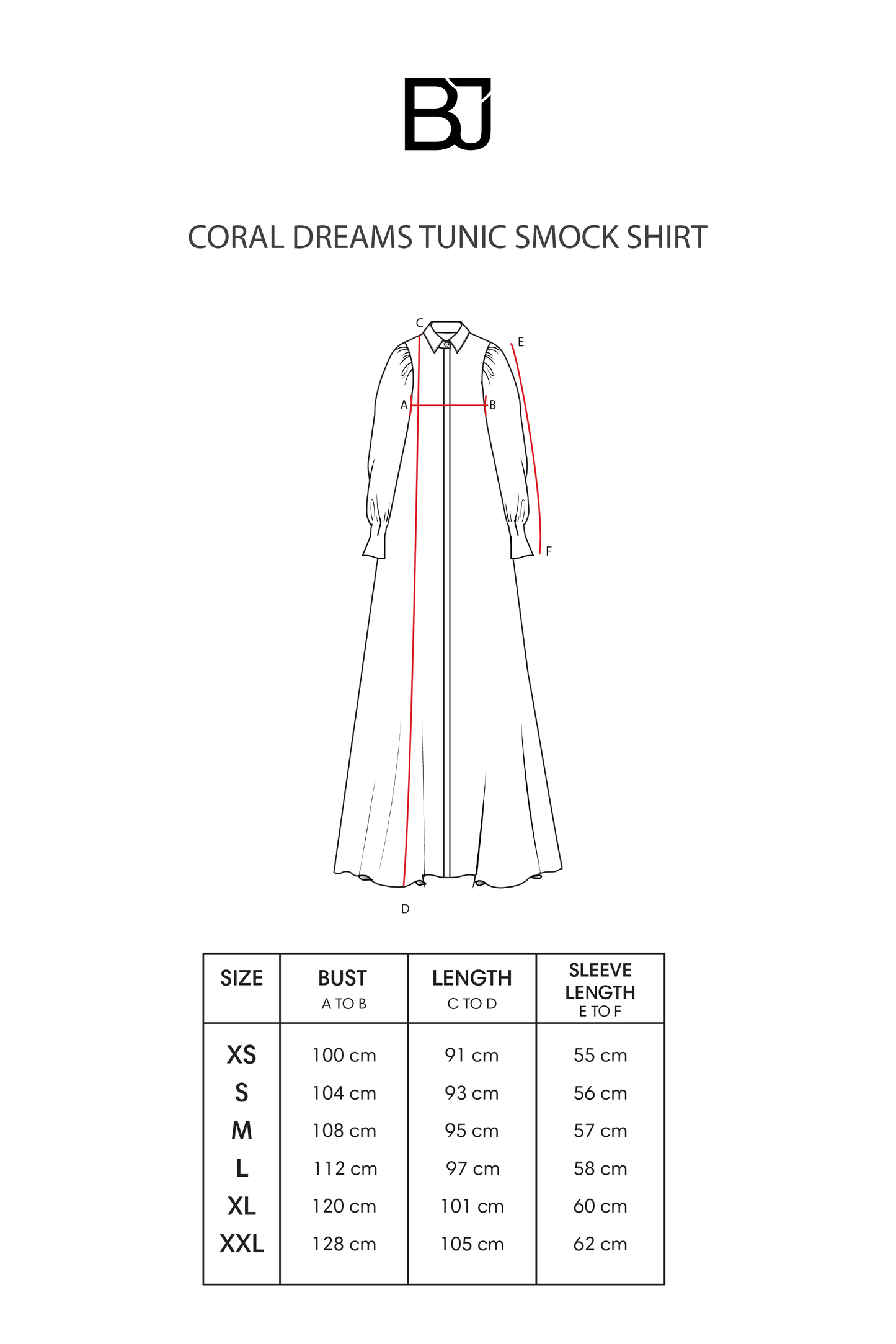 Coral Dreams Smock Tunic Shirt - Clams