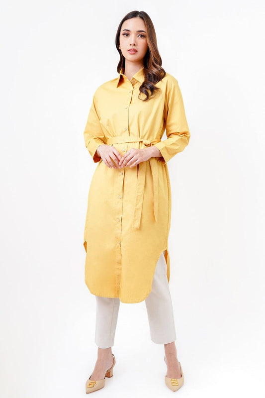 Liona Shirt Dress - Yellow