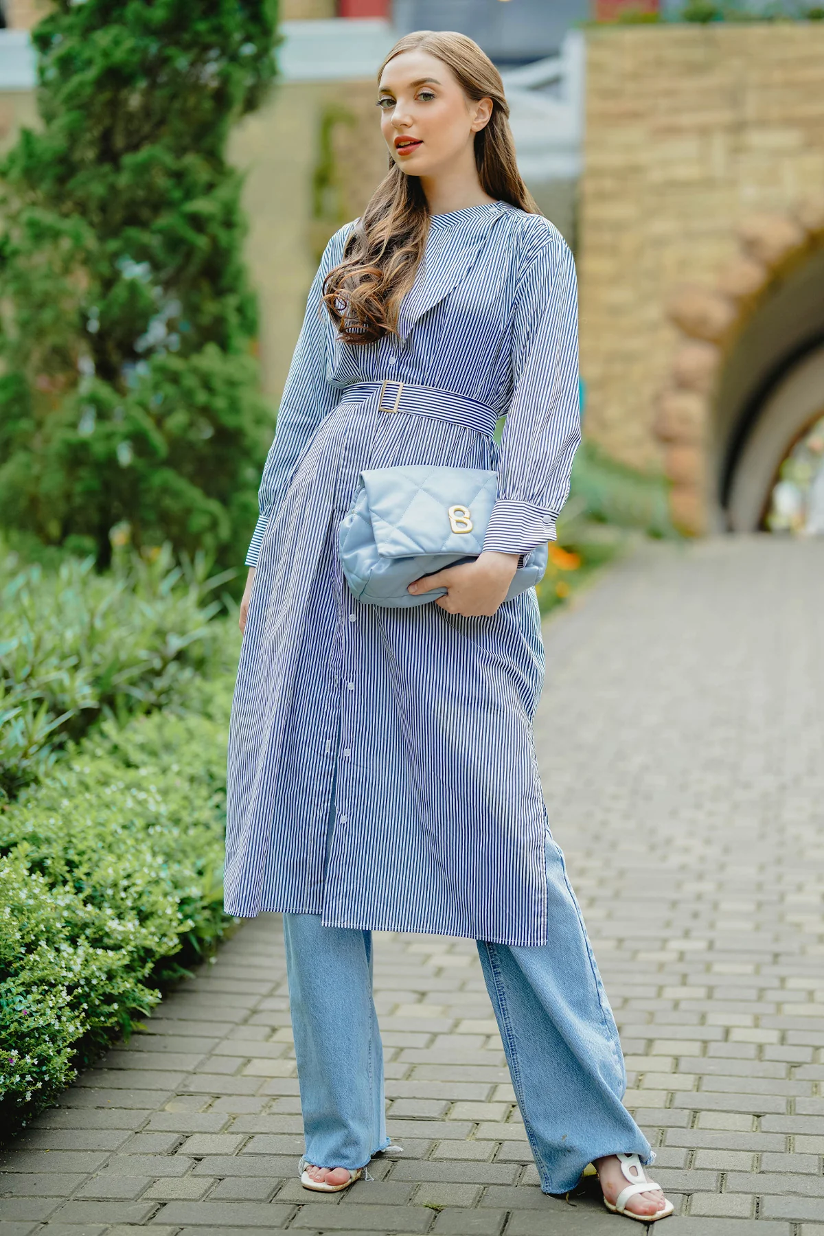 Diana Shirt Dress - Blue