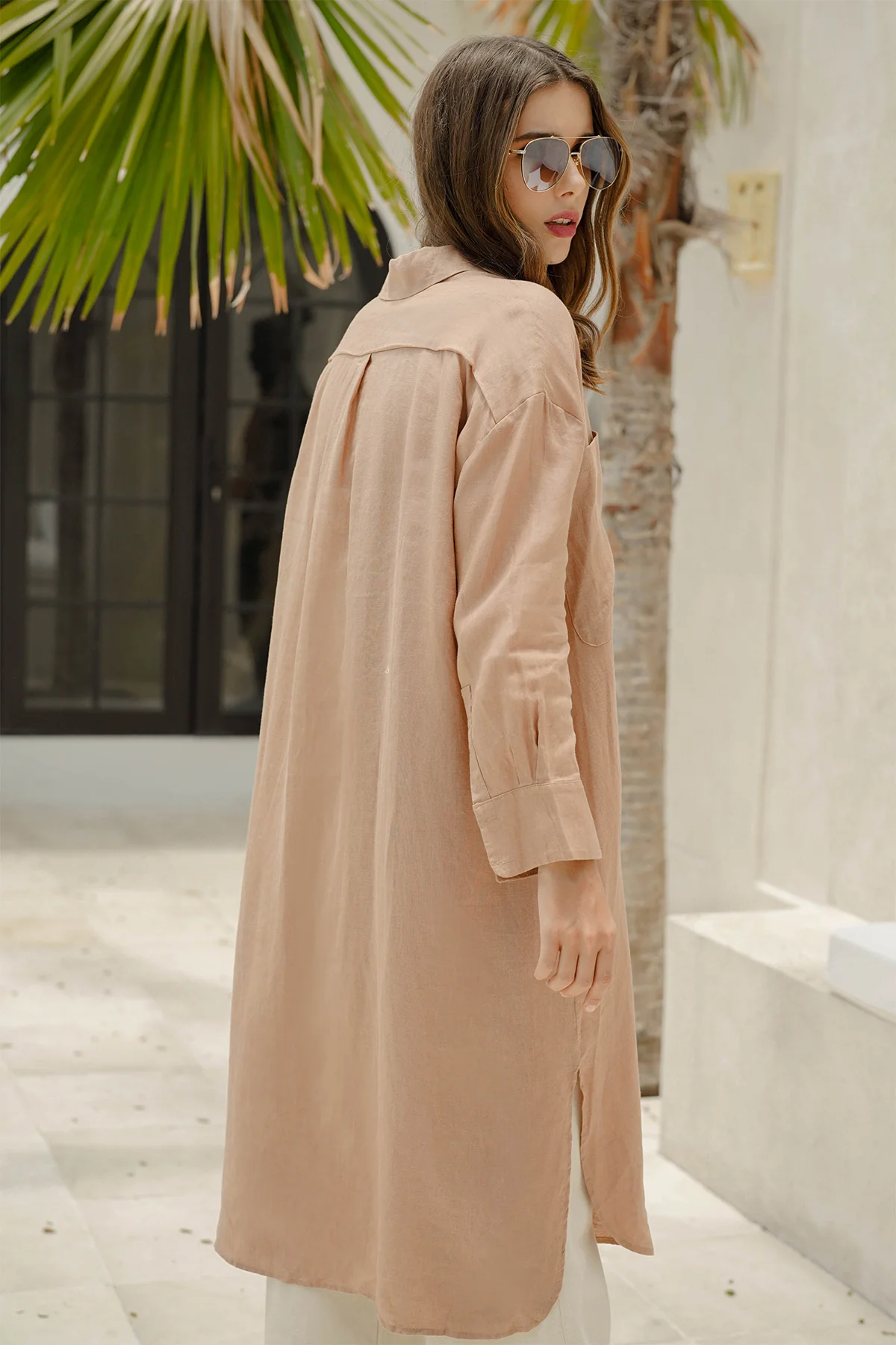 Dara Shirt Dress - Brown