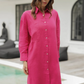 Dara Shirt Dress - Fuschia