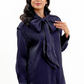 Alma Tie Blouse - Navy