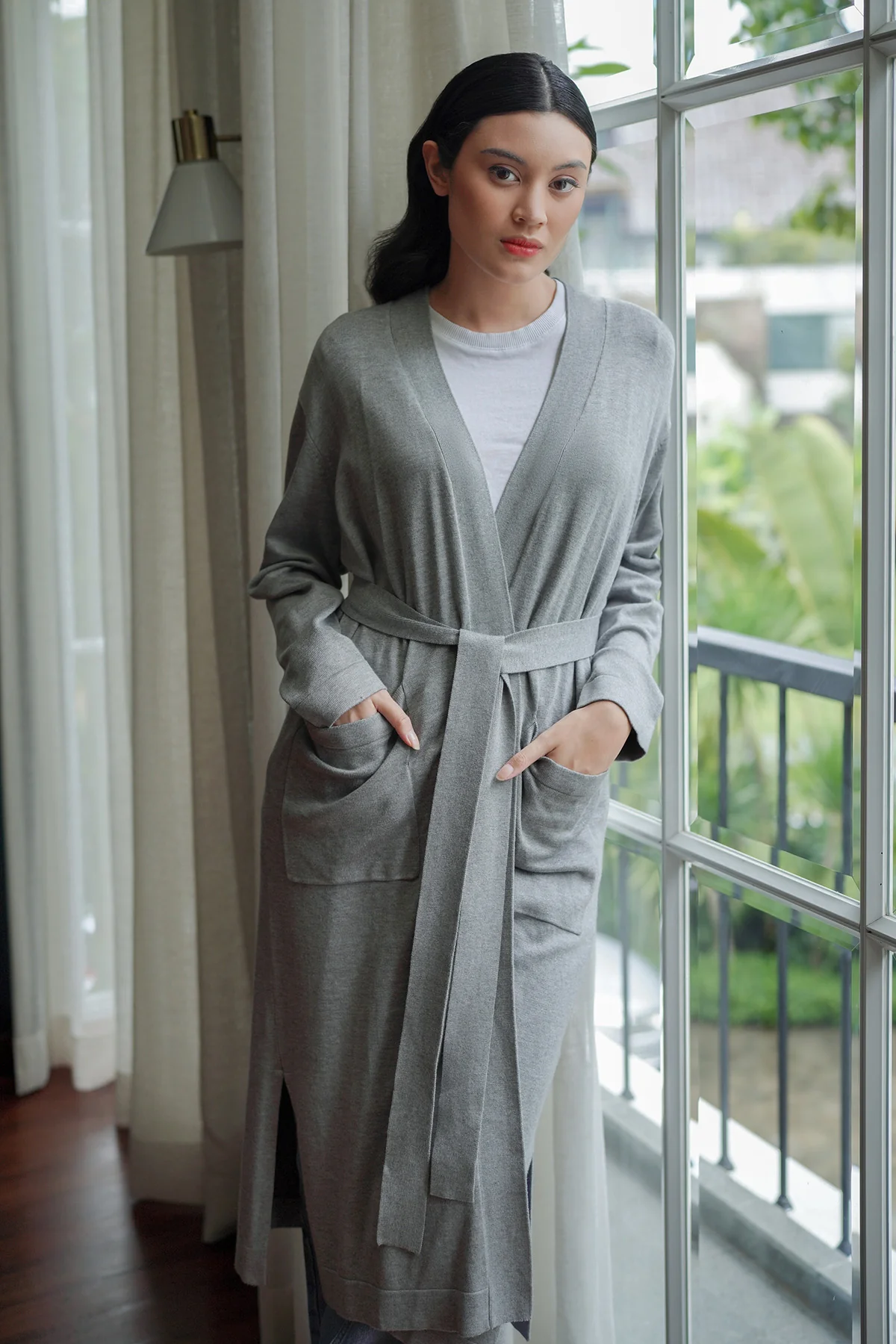 Jazzy Long Cardigan - Grey