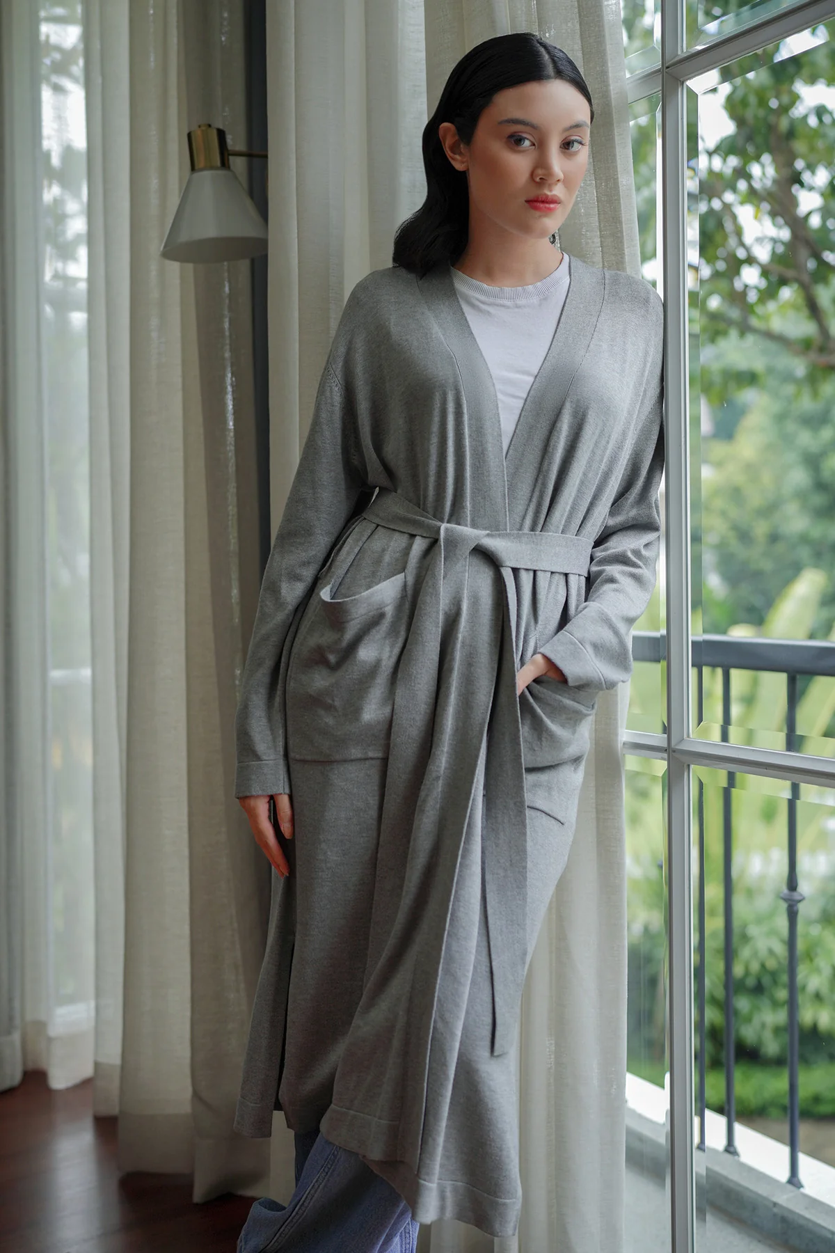 Jazzy Long Cardigan - Grey