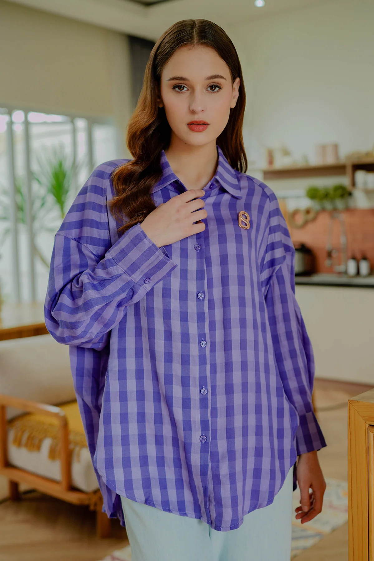 Checkered Shirt - Purple