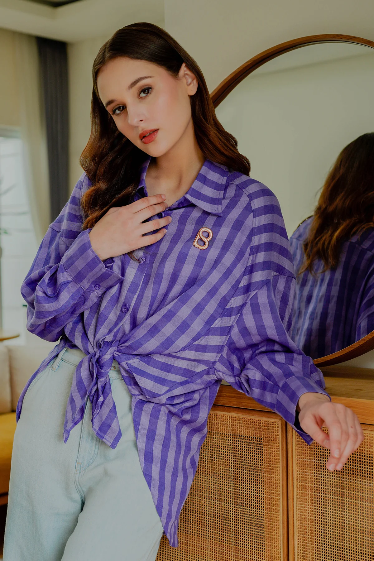 Checkered Shirt - Purple