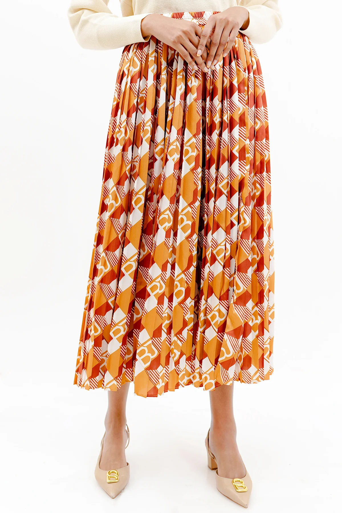 Imara Pleated Skirt - Mustard