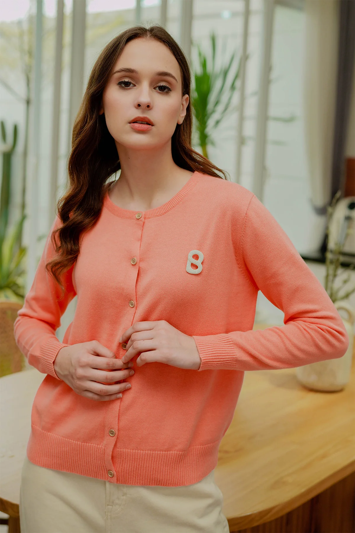 Everyday Cardigan - Coral