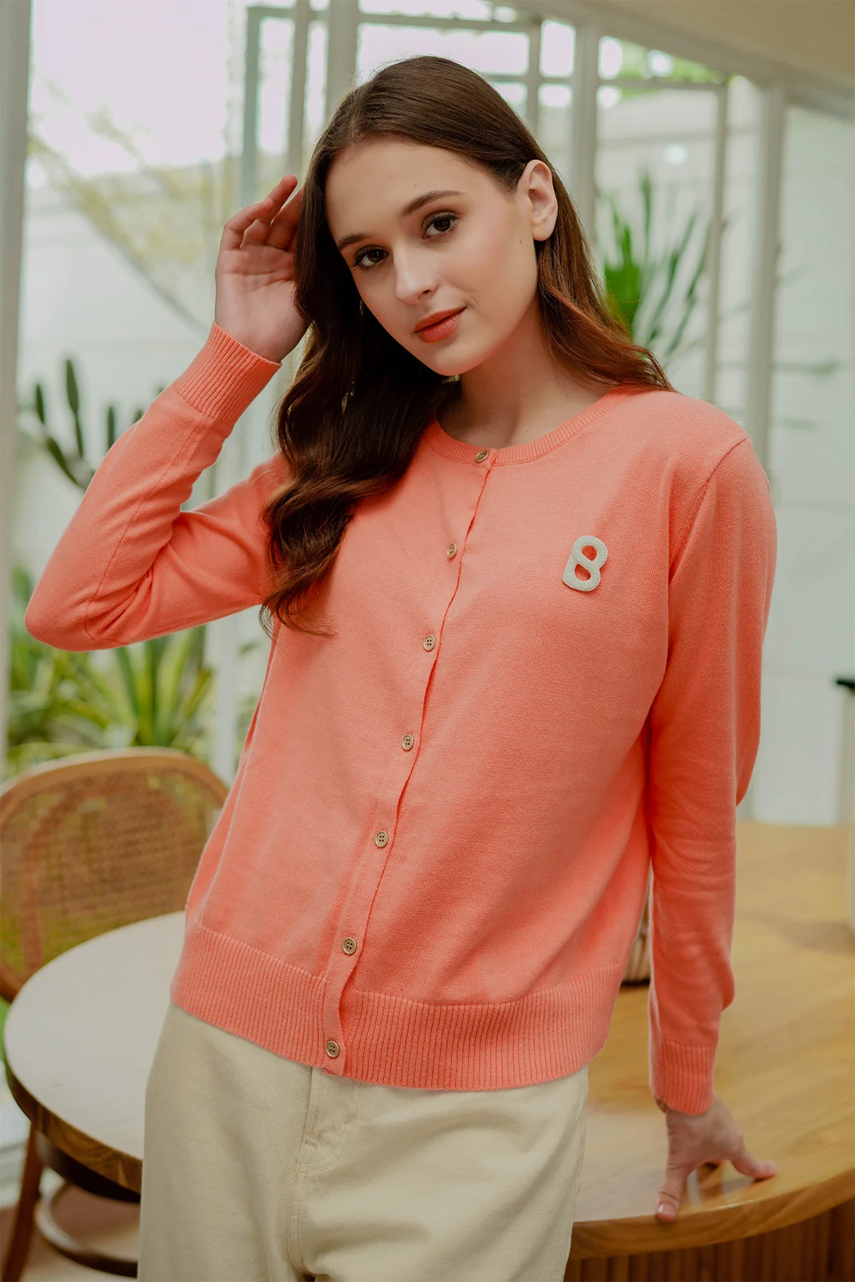 Everyday Cardigan - Coral