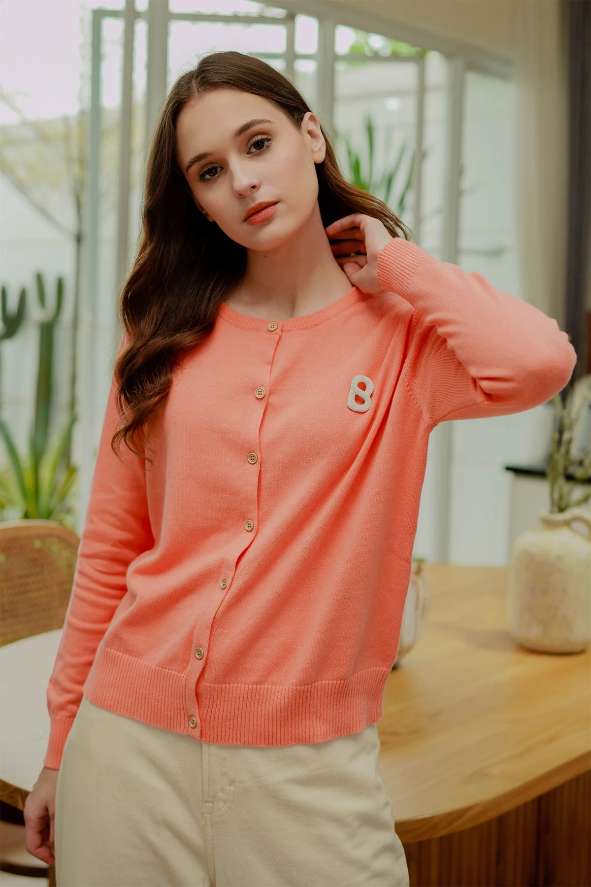 Everyday Cardigan - Coral