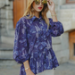 Sweet Pea Peplum Shirt - Navy