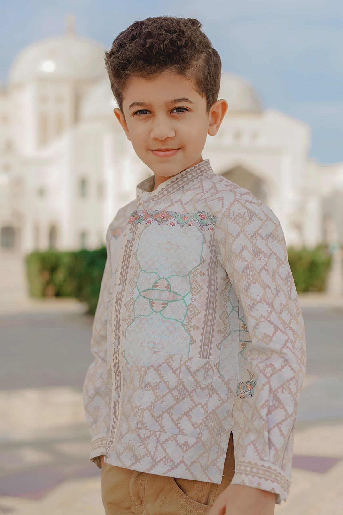 Festive Kids Shirt - Cream