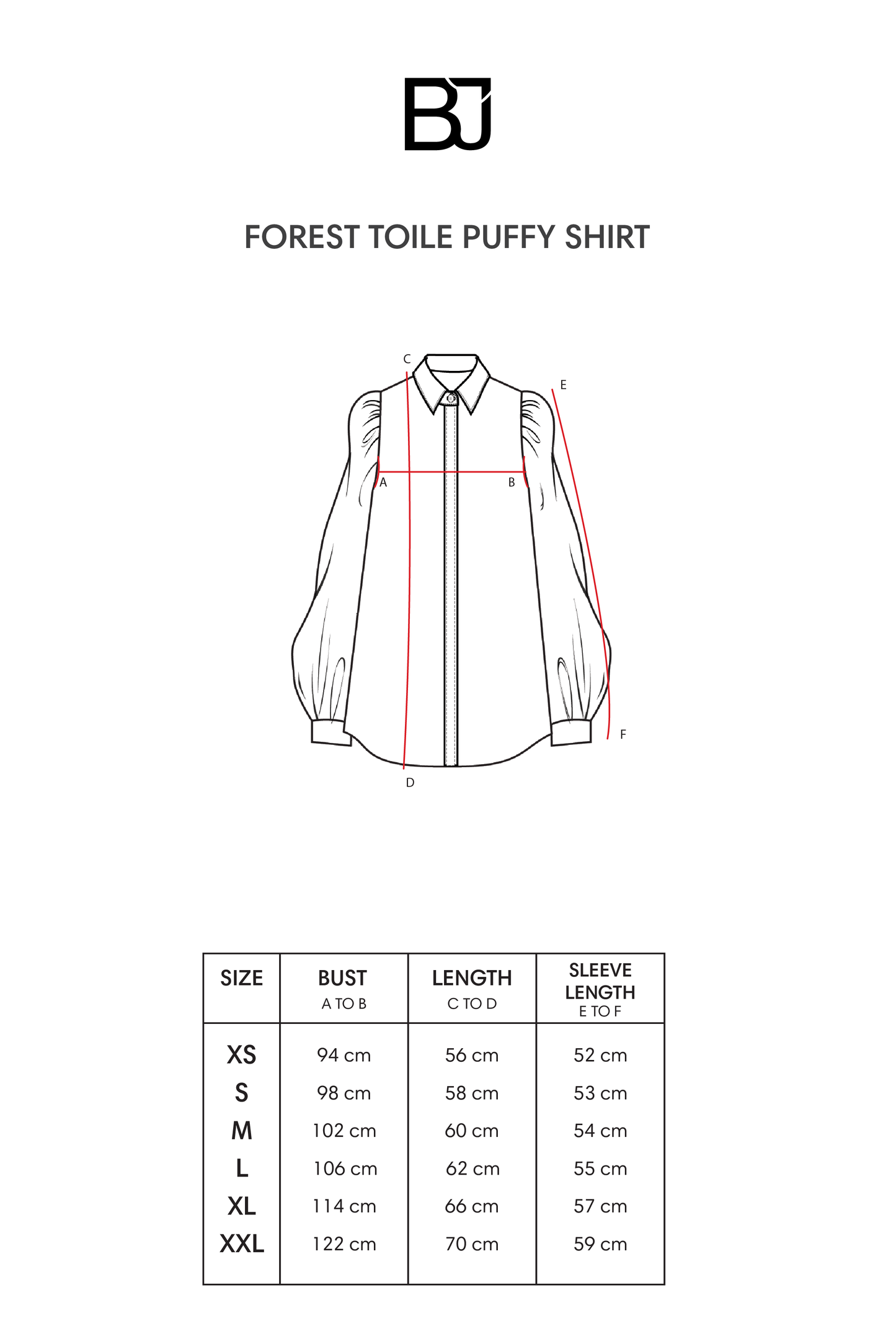 Forest Toile Puffy Shirt - French Vanilla