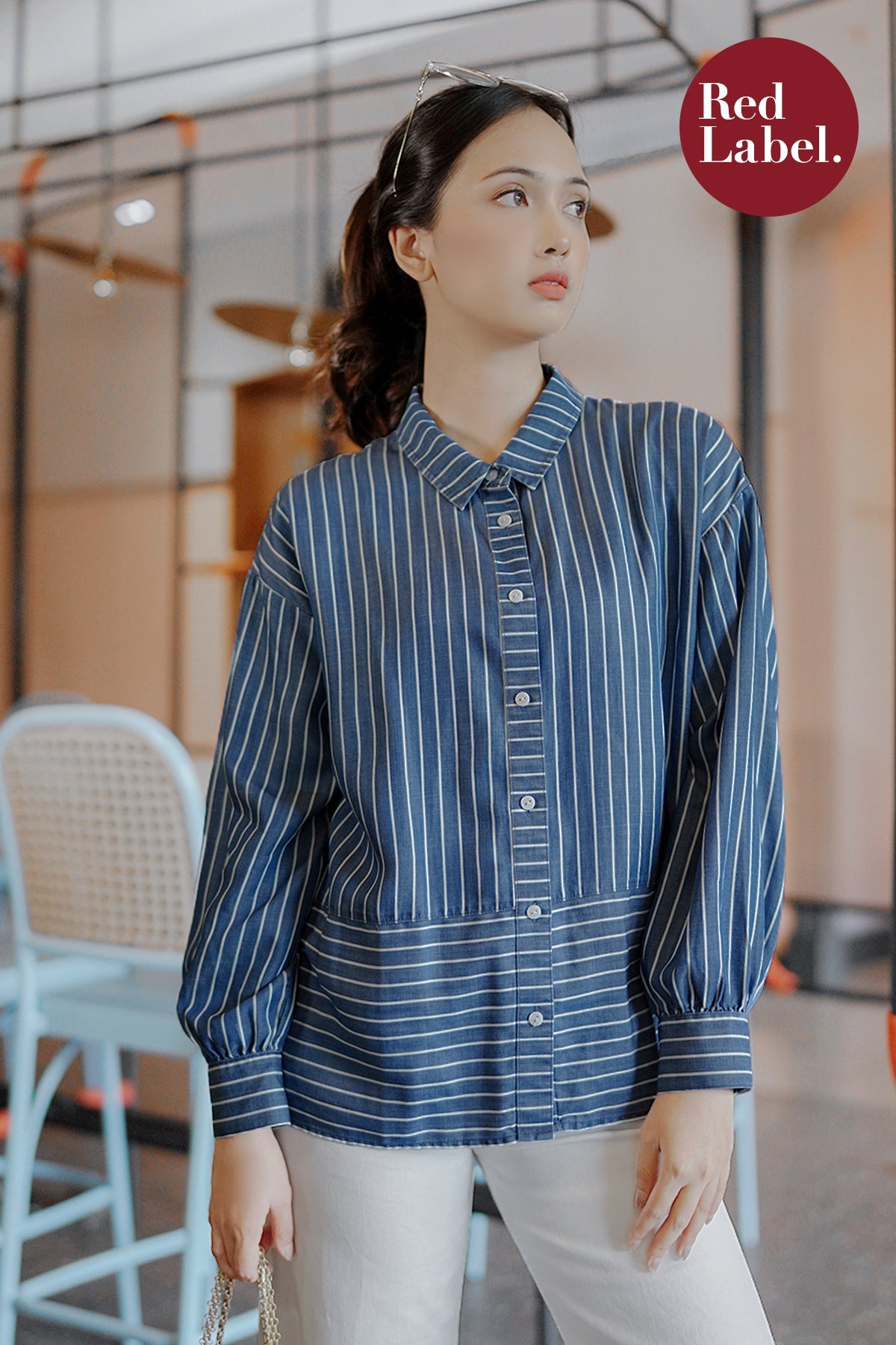 Blue Denim Stripe Shirt