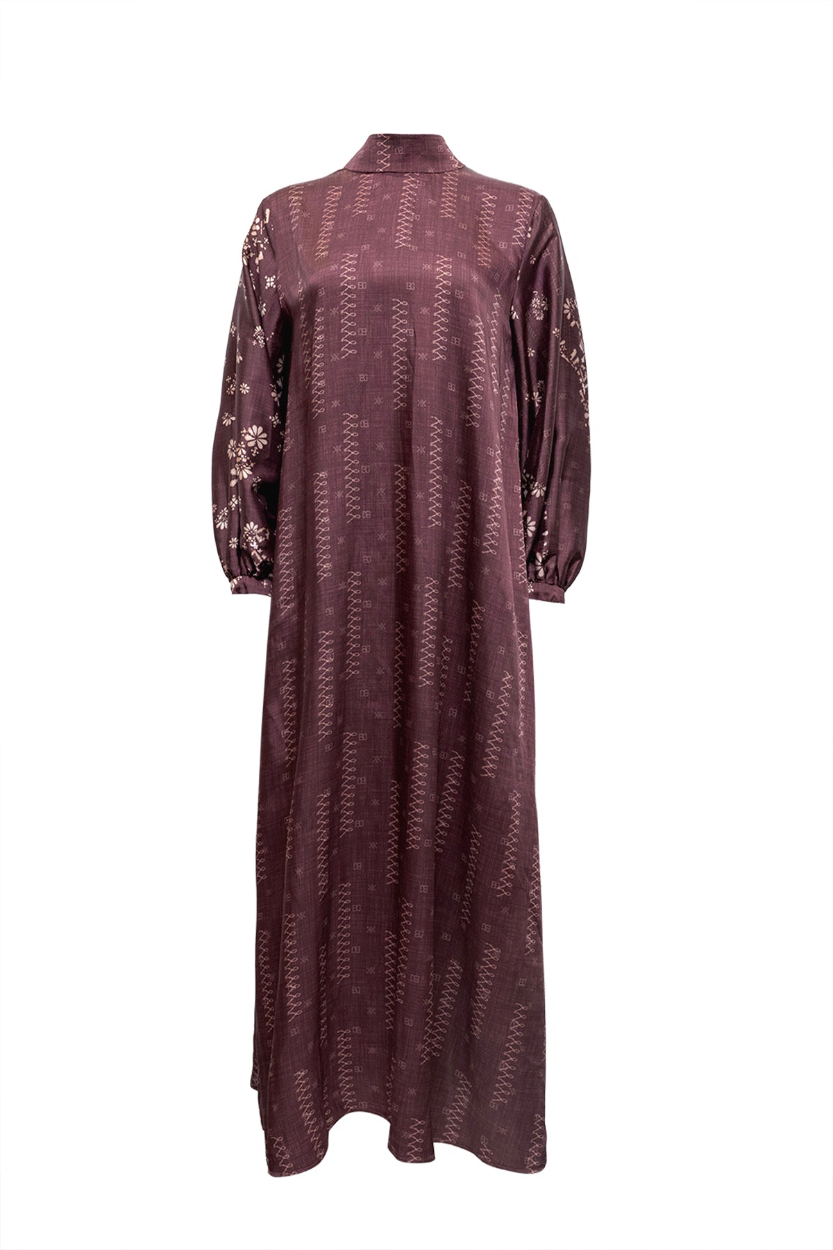 Khanum Back Pleated Dress - Maroon