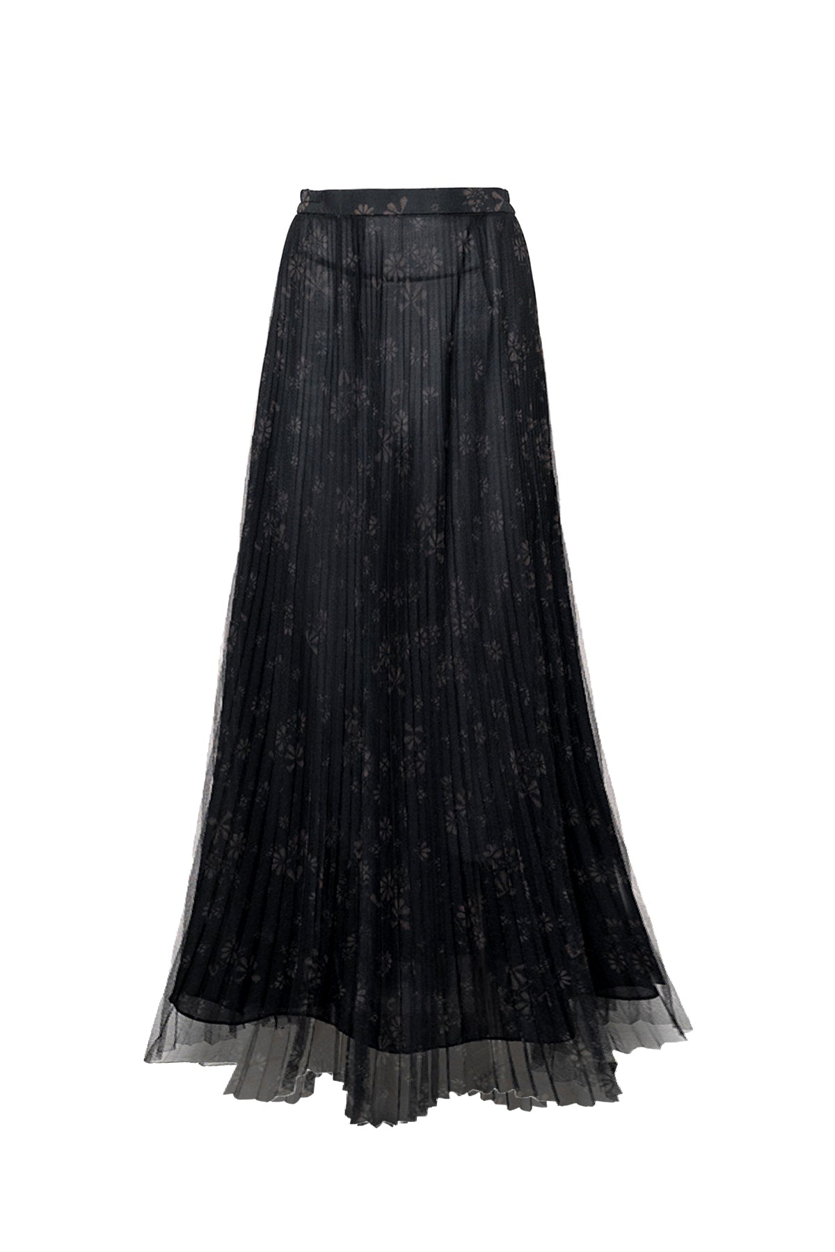 Khanum Tulle Pleated Skirt - Black