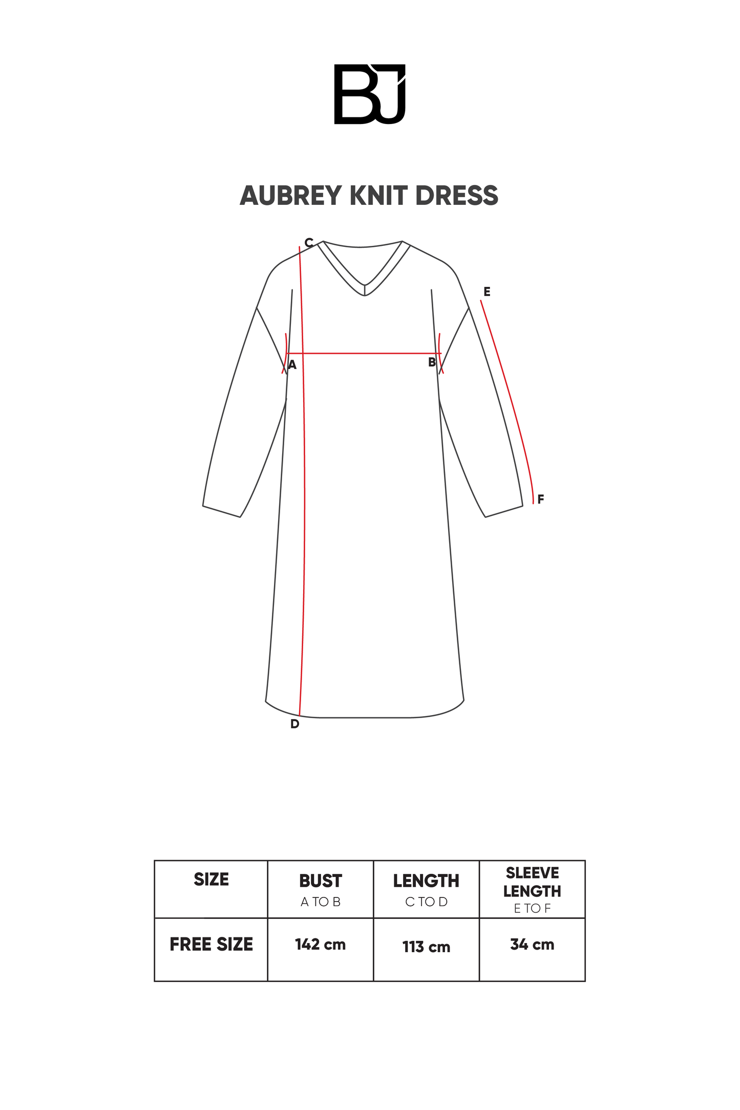 Aubrey Knit Dress - Black
