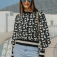 Monogram Bell Sleeve Sweater - Oreo