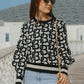 Monogram Bell Sleeve Sweater - Oreo