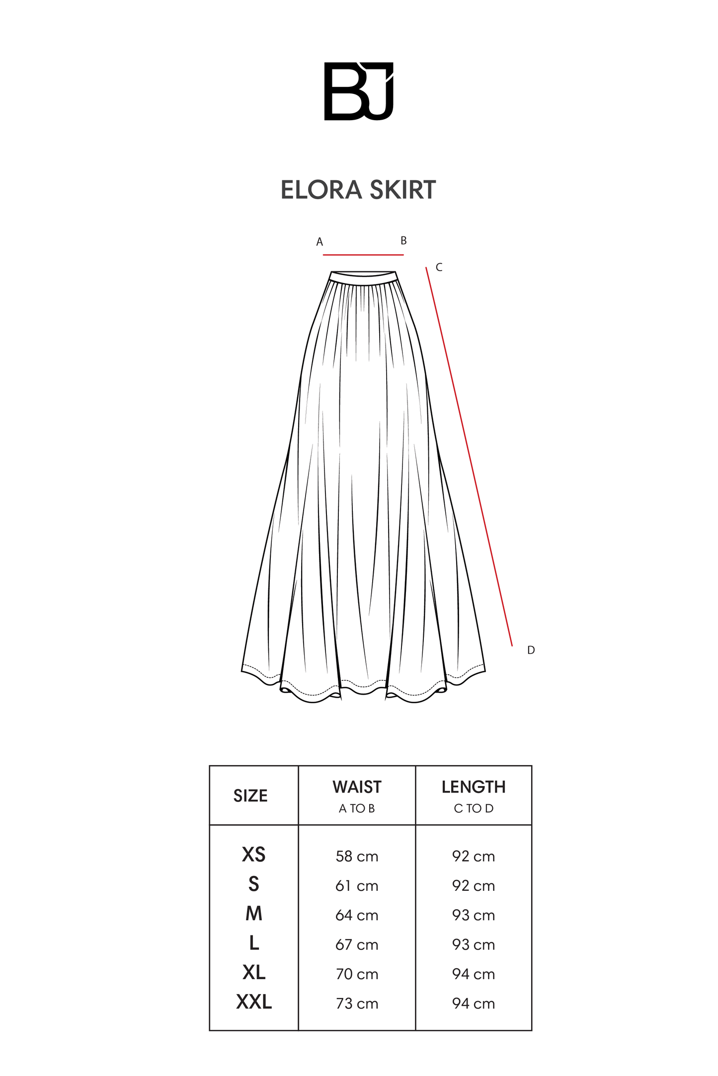 Elora Skirt - Light Blue