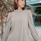 Naomi Puff Blouse - Grey