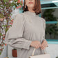 Naomi Puff Blouse - Grey