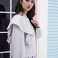 Gray Lilac Nina Ruffle Shirt