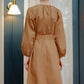 Poplin Midi Dress - Caramel