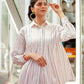 Savanna Ruffle Shirt - Orange Stripes